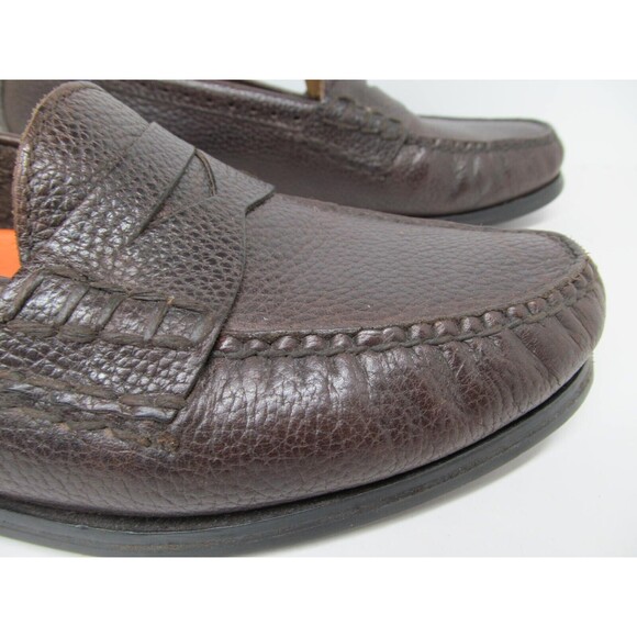 Cole Haan Grand o's Maine Pinch Mens Brown Pebbled Leather Penny Loafers US 9.5 - Picture 9 of 16